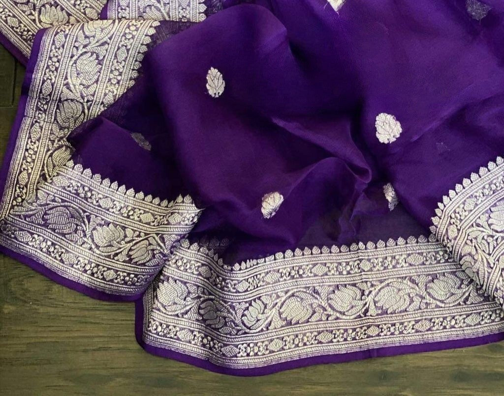 Pure Georgette Handloom Banarasi Saree