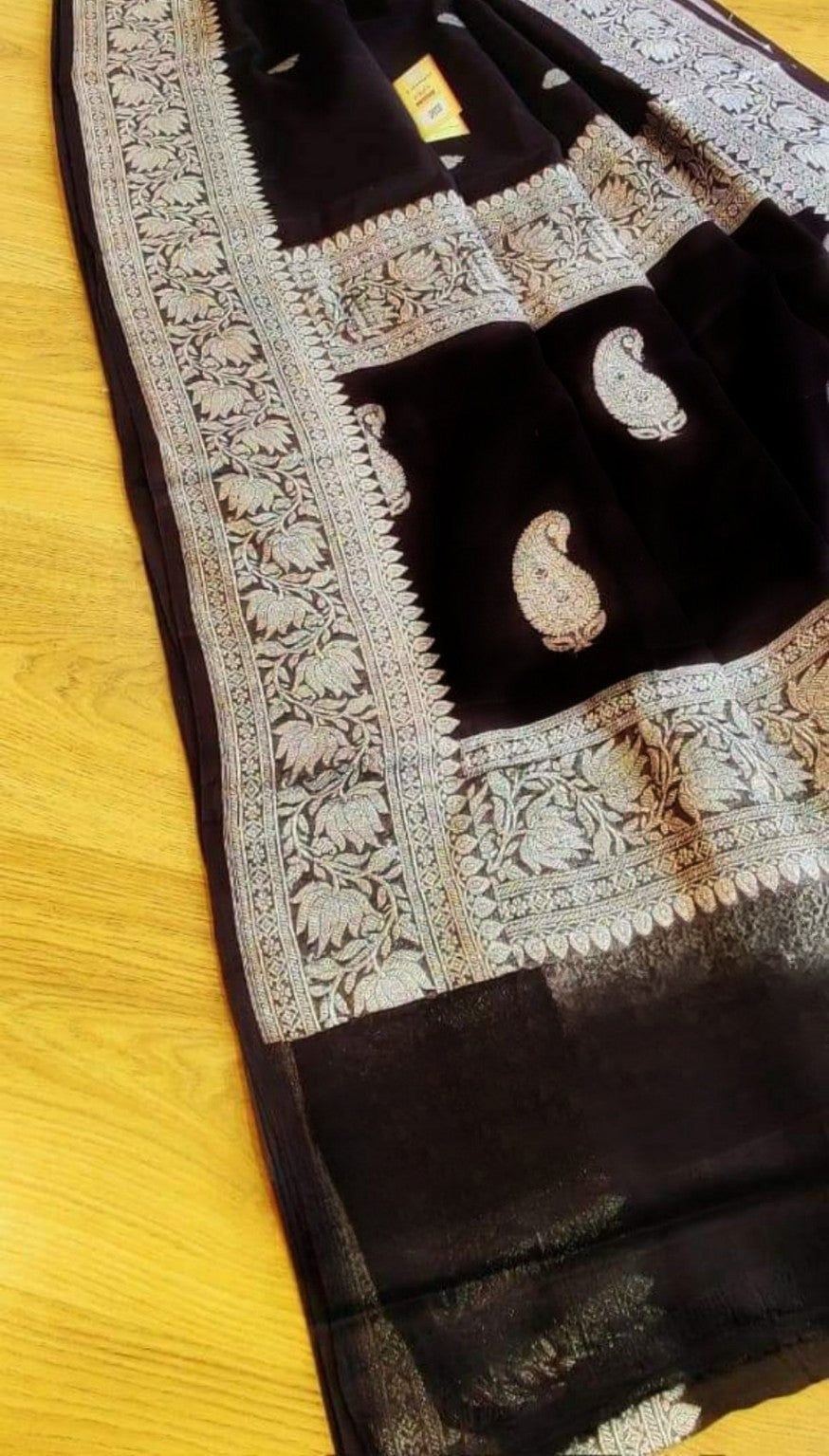 Pure Georgette Handloom Banarasi Saree