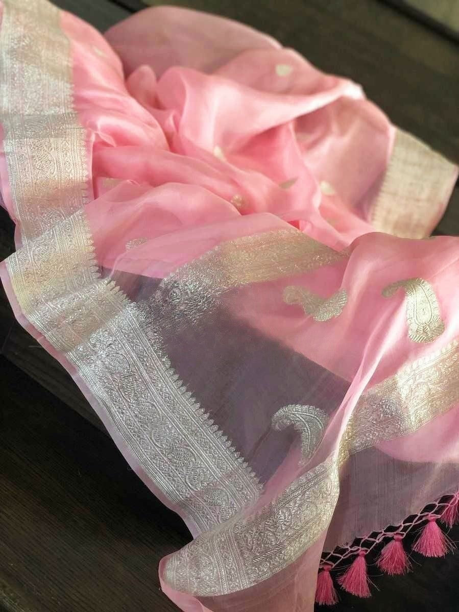 Pure Georgette Handloom Banarasi Saree