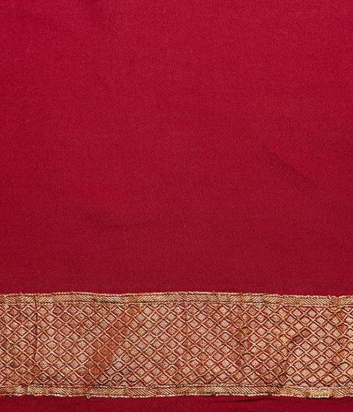 Khaddi Georgette Banarasi Saree - Gold zari