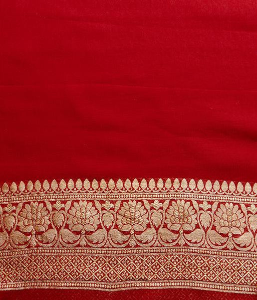 Khaddi Georgette Banarasi Saree - Gold zari