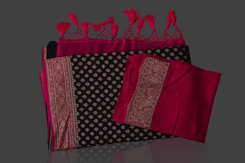 Khaddi Georgette Banarasi Saree - Antique zari