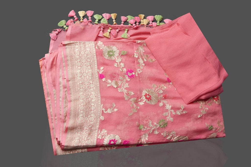 Khaddi Georgette Handloom Banarasi Saree