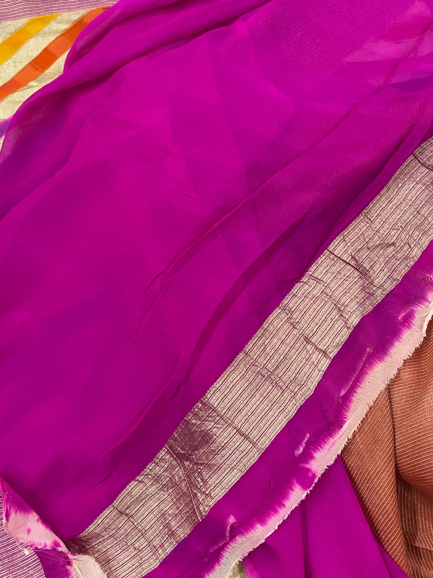 Khaddi Georgette Handloom Banarasi Saree