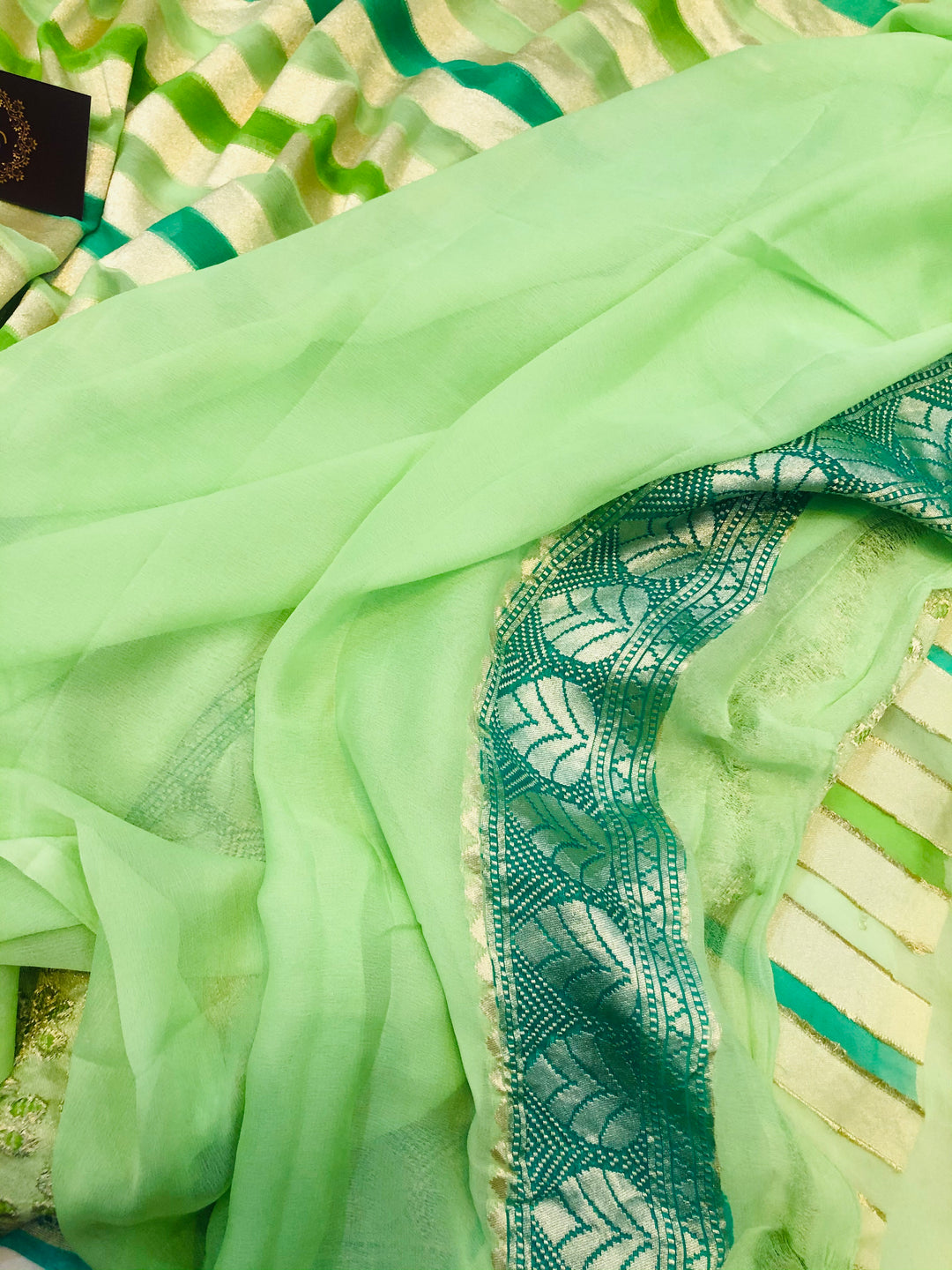 Khaddi Georgette Handloom Banarasi Saree