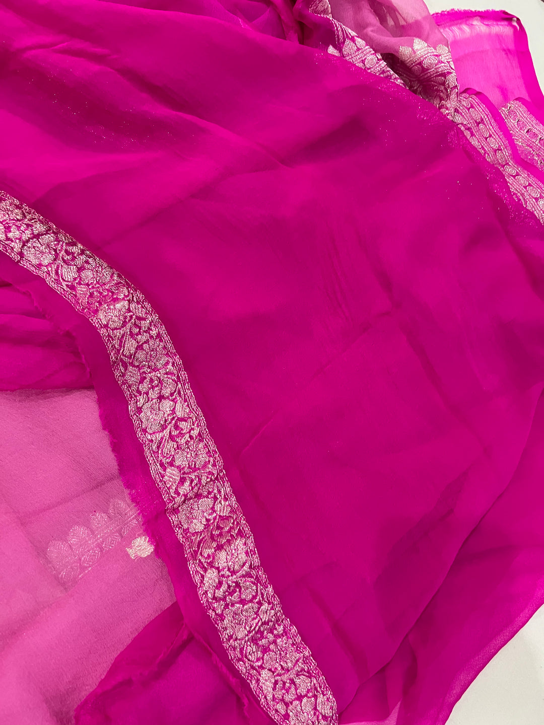 Pure Georgette Handloom Banarasi Saree