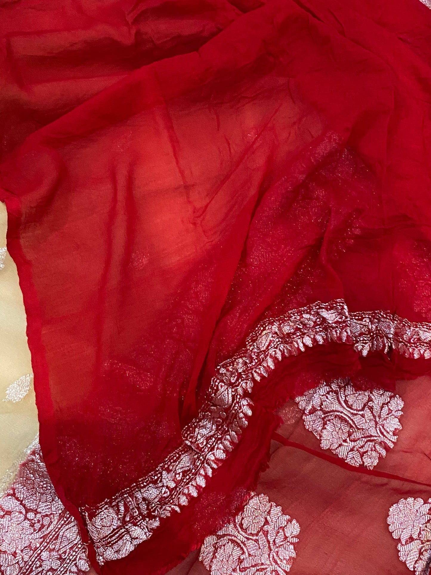 Pure Georgette Handloom Banarasi Saree