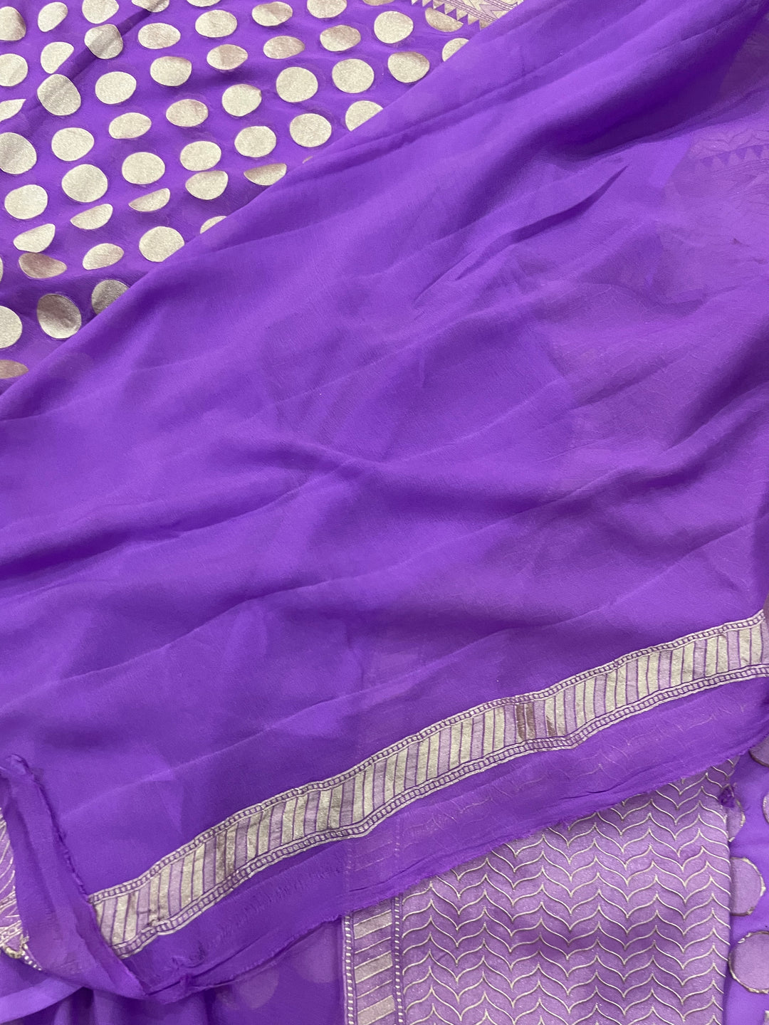 Khaddi Georgette Handloom Banarasi Saree