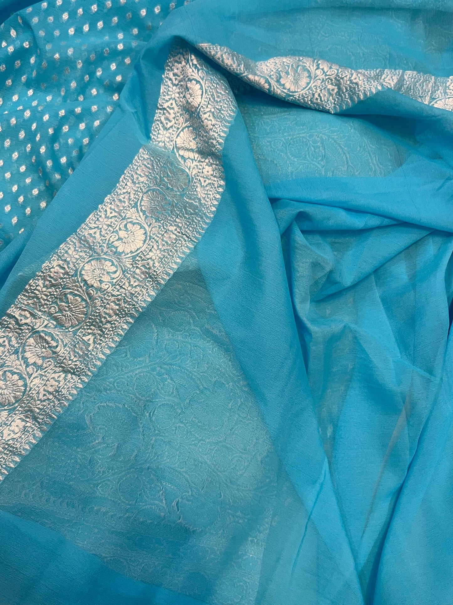 Pure Georgette Banarasi Handloom Saree