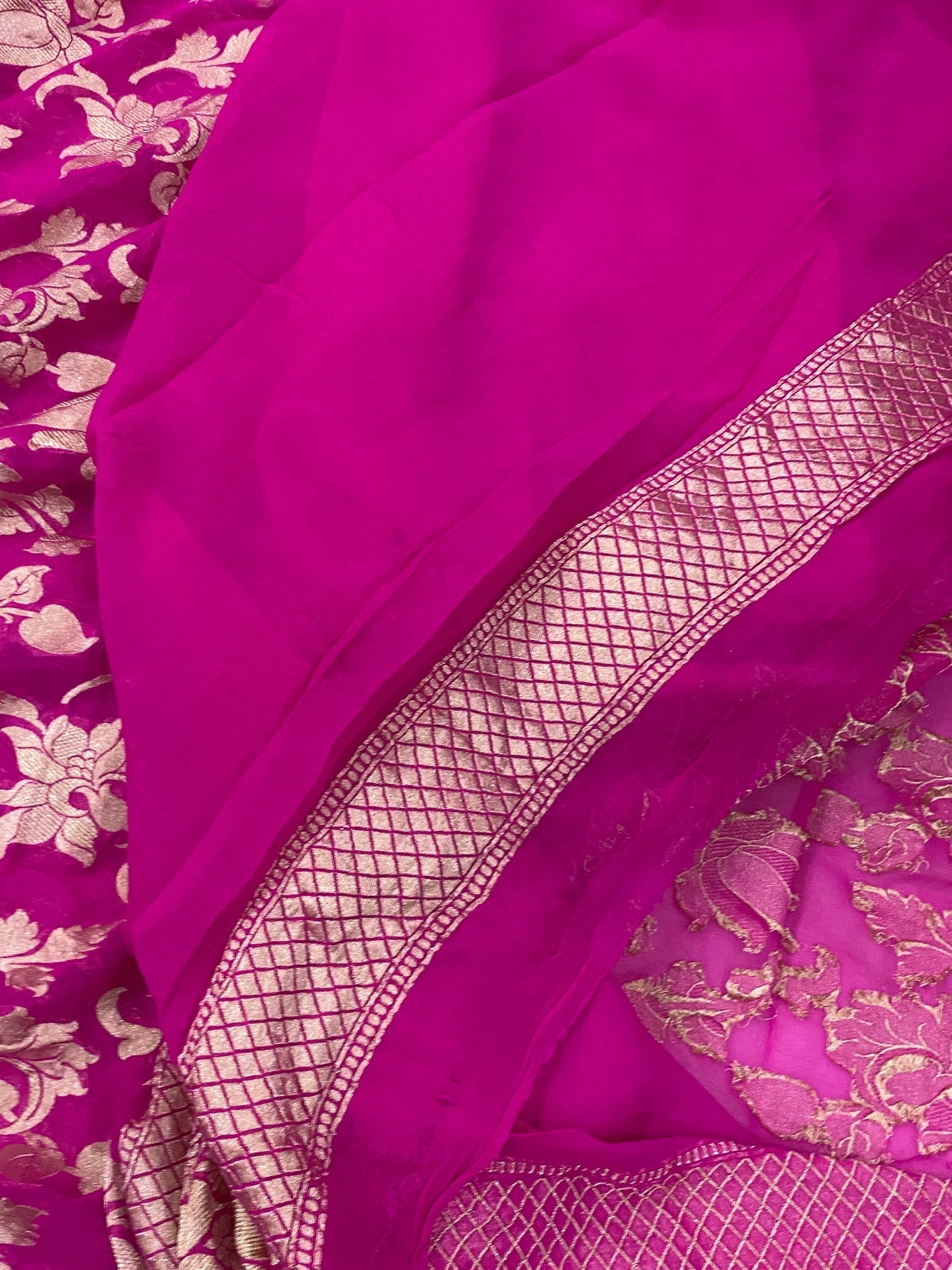 Khaddi Georgette Handloom Banarasi Saree