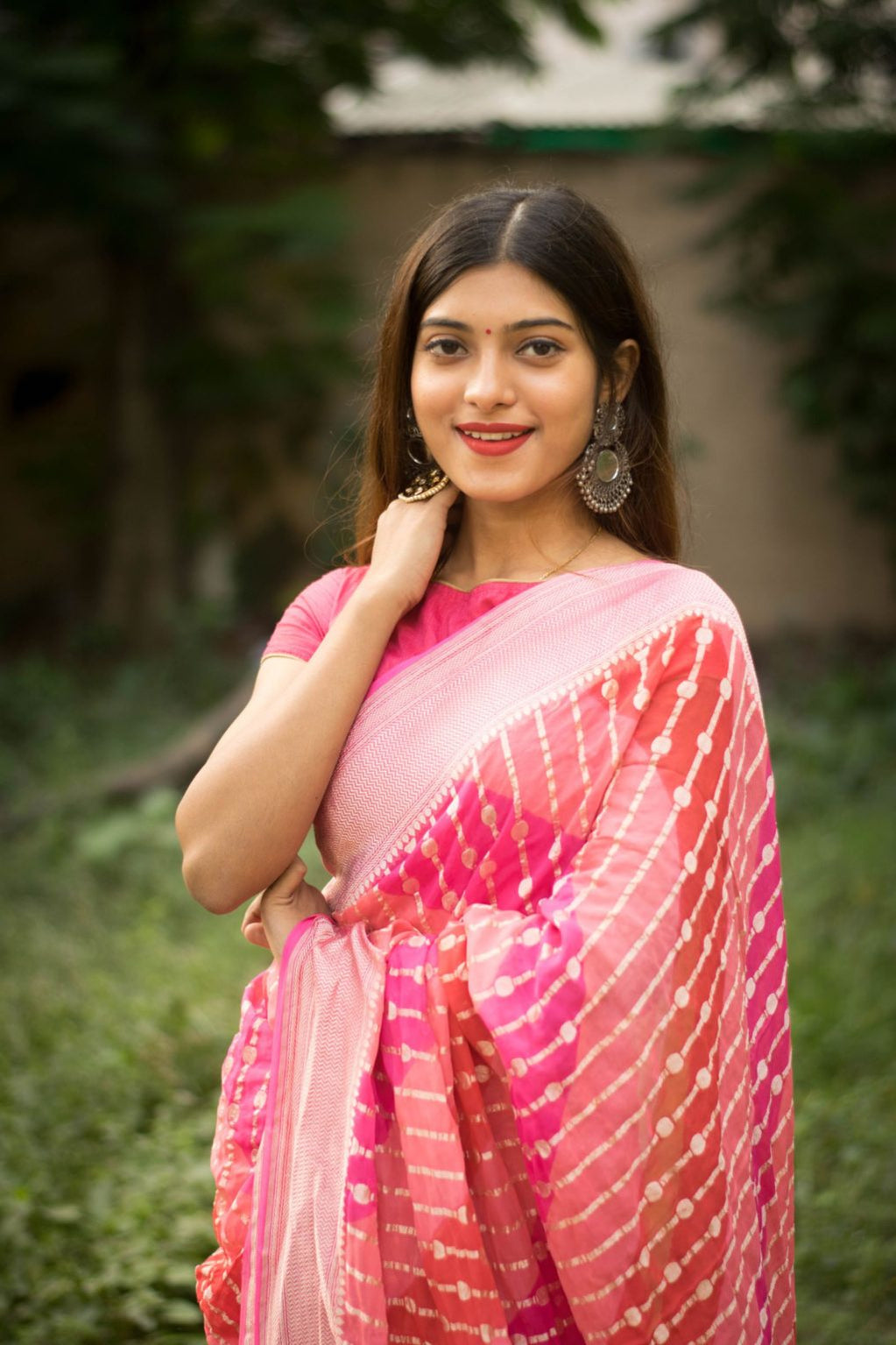 Khaddi Georgette Handloom Banarasi Saree