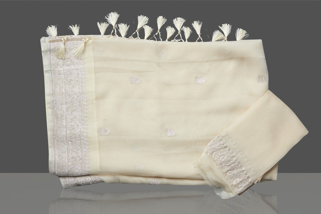 Pure Georgette Handloom Banarasi Saree