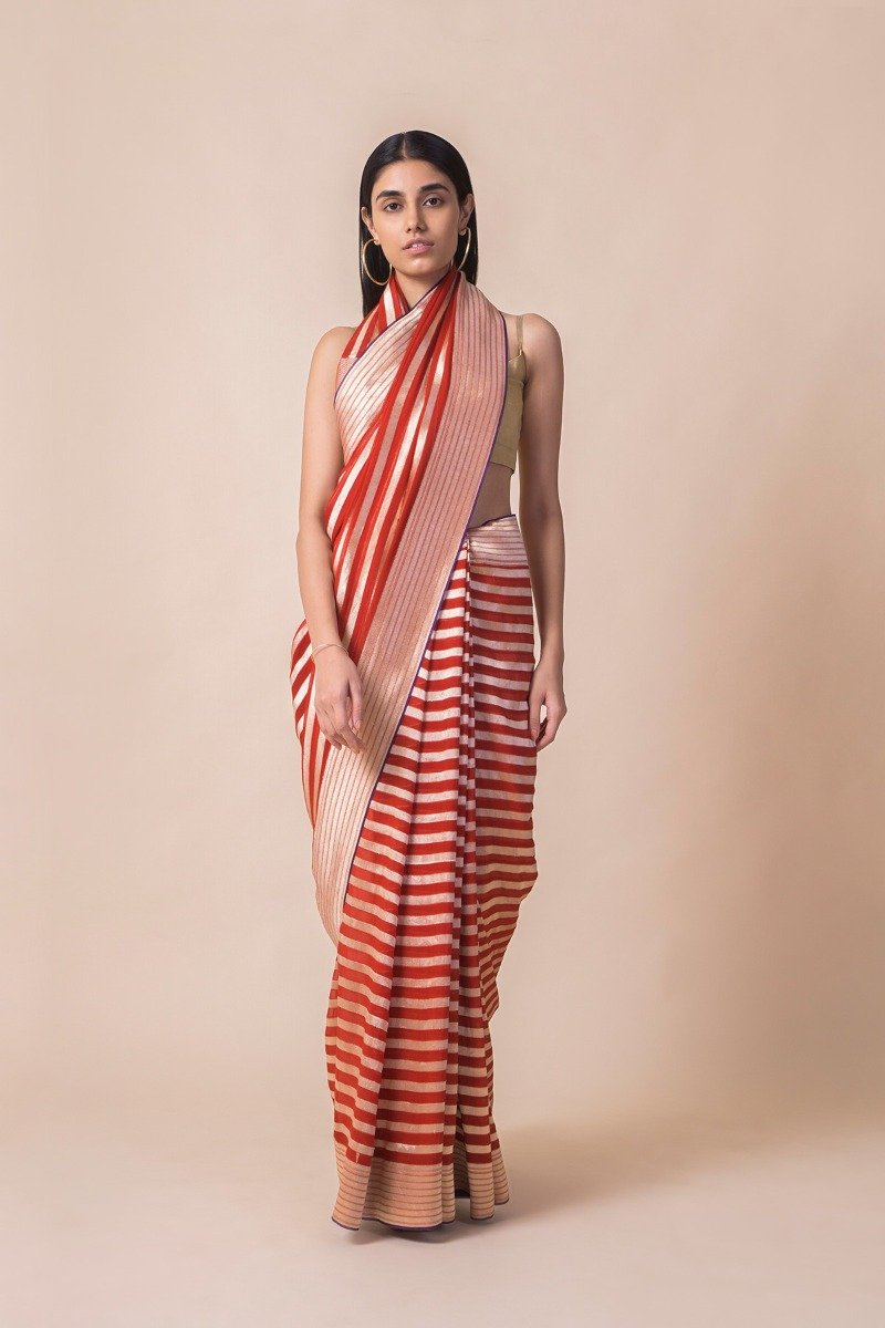 Khaddi Georgette Handloom Banarasi Saree