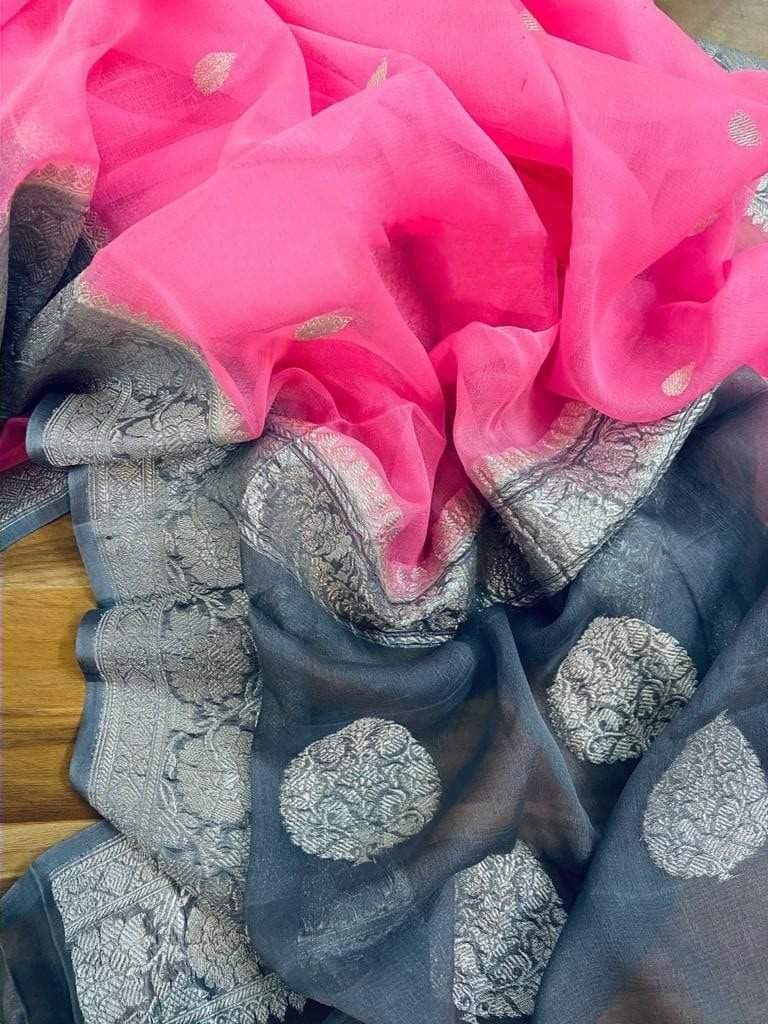 Pure Georgette Handloom Banarasi Saree