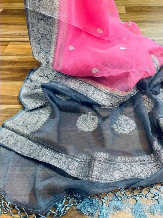 Pure Georgette Handloom Banarasi Saree