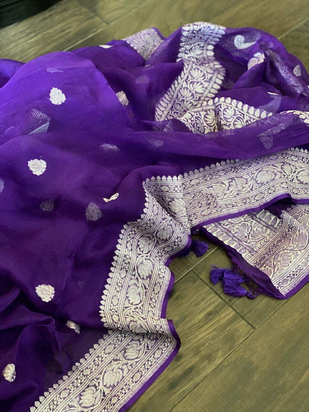 Pure Georgette Handloom Banarasi Saree