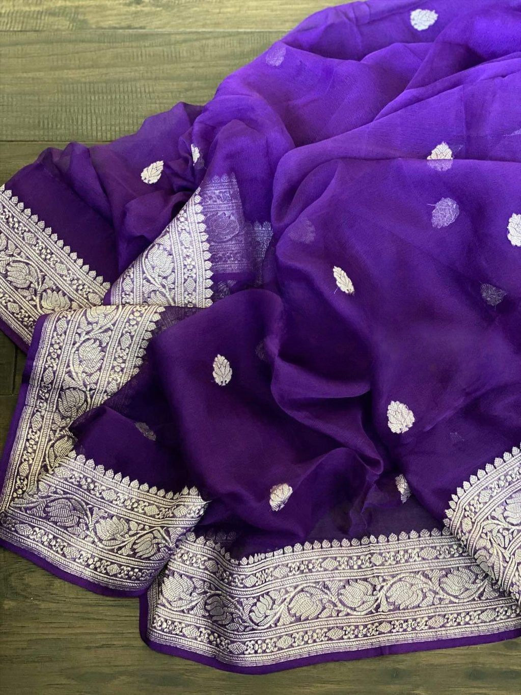 Pure Georgette Handloom Banarasi Saree