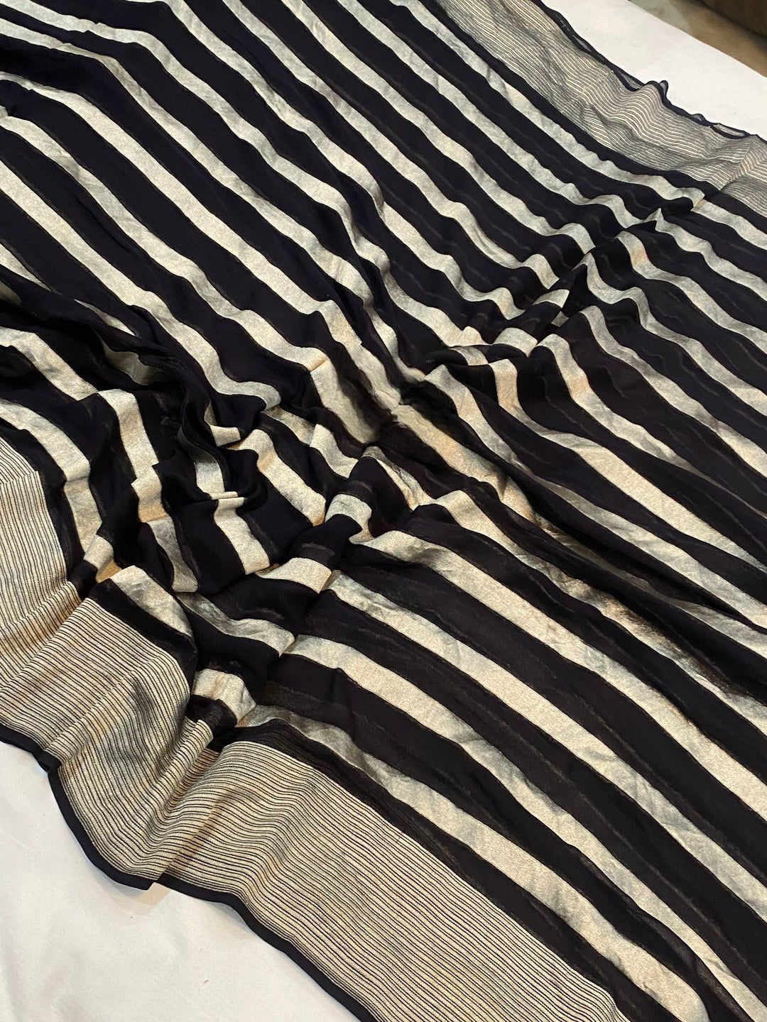 Khaddi Georgette Handloom Banarasi Saree