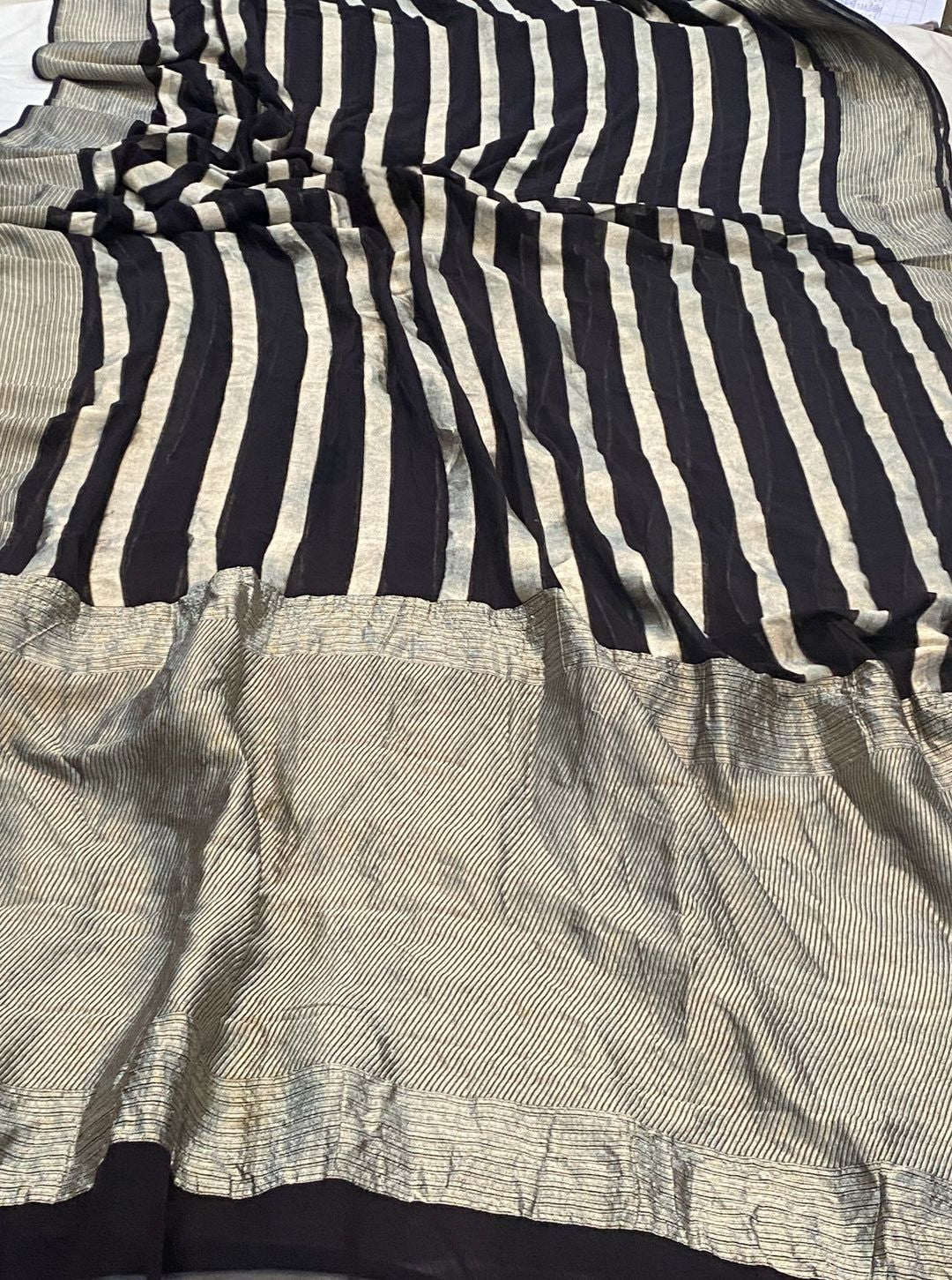 Khaddi Georgette Handloom Banarasi Saree