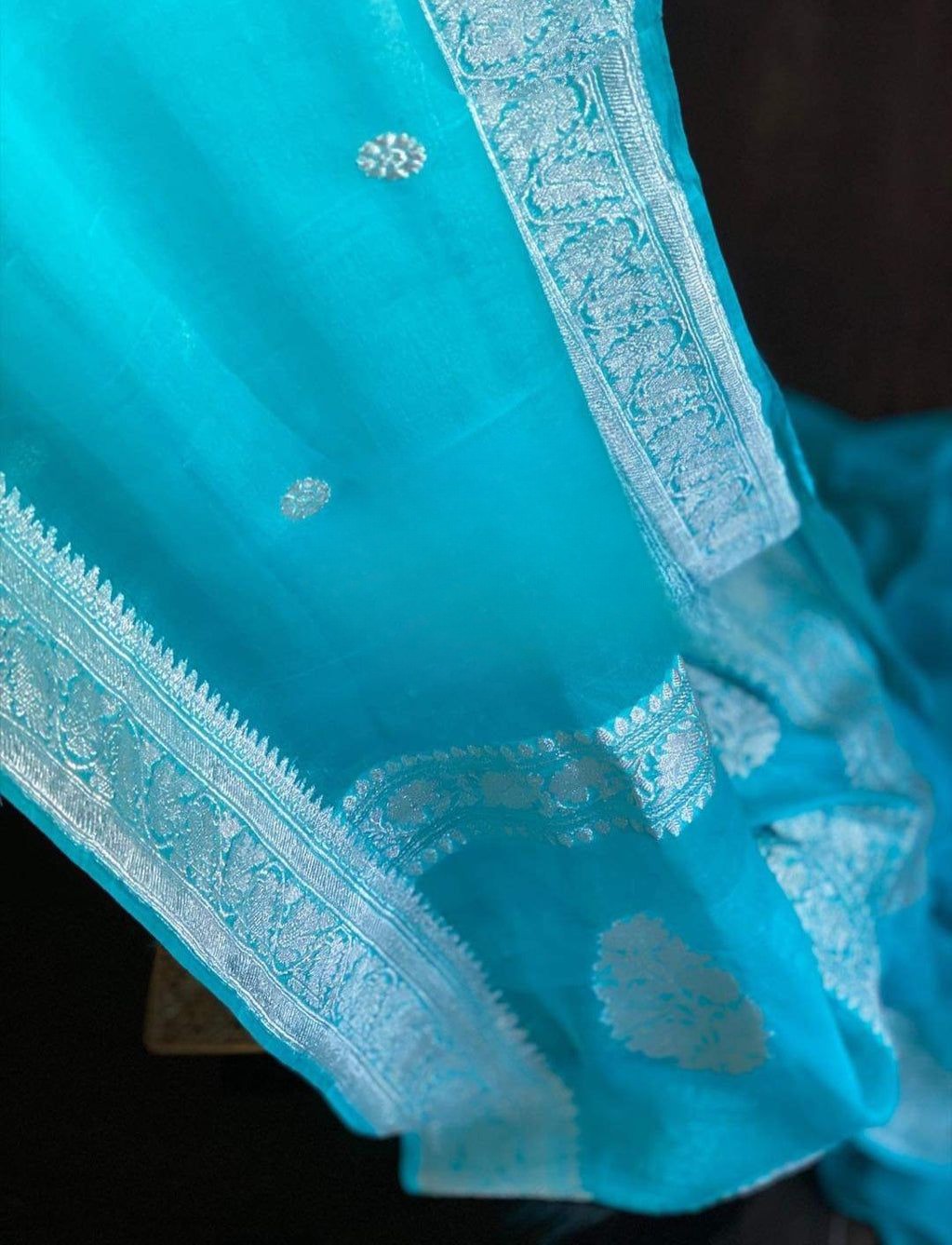 Pure Georgette Handloom Banarasi Saree