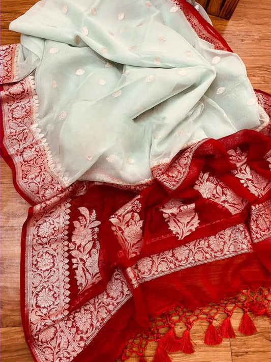 Pure Georgette Handloom Banarasi Saree