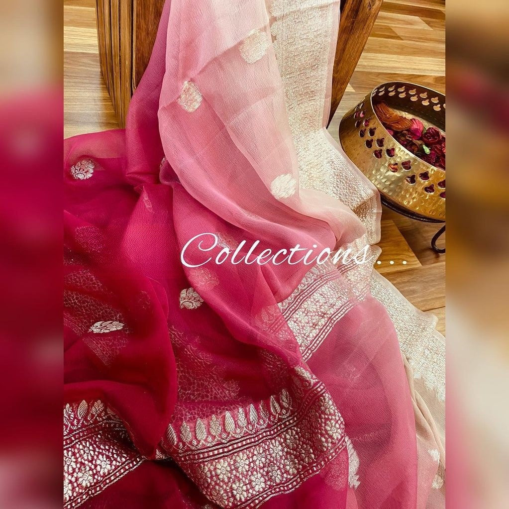 Pure Georgette Handloom Banarasi Saree