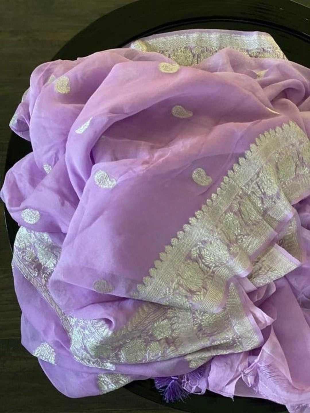 Pure Georgette Handloom Banarasi Saree