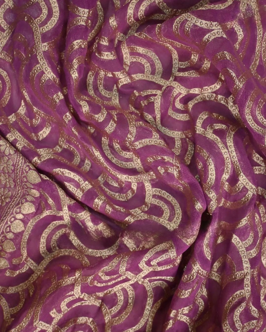 Khaddi Georgette Handloom Banarasi Saree
