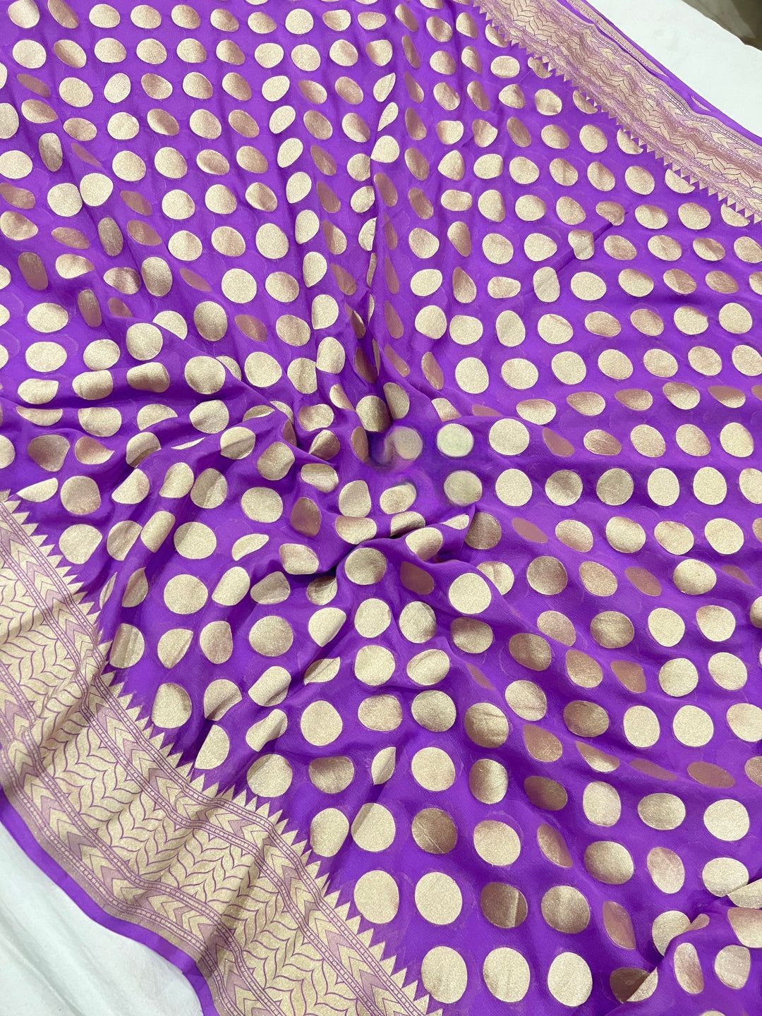 Khaddi Georgette Handloom Banarasi Saree