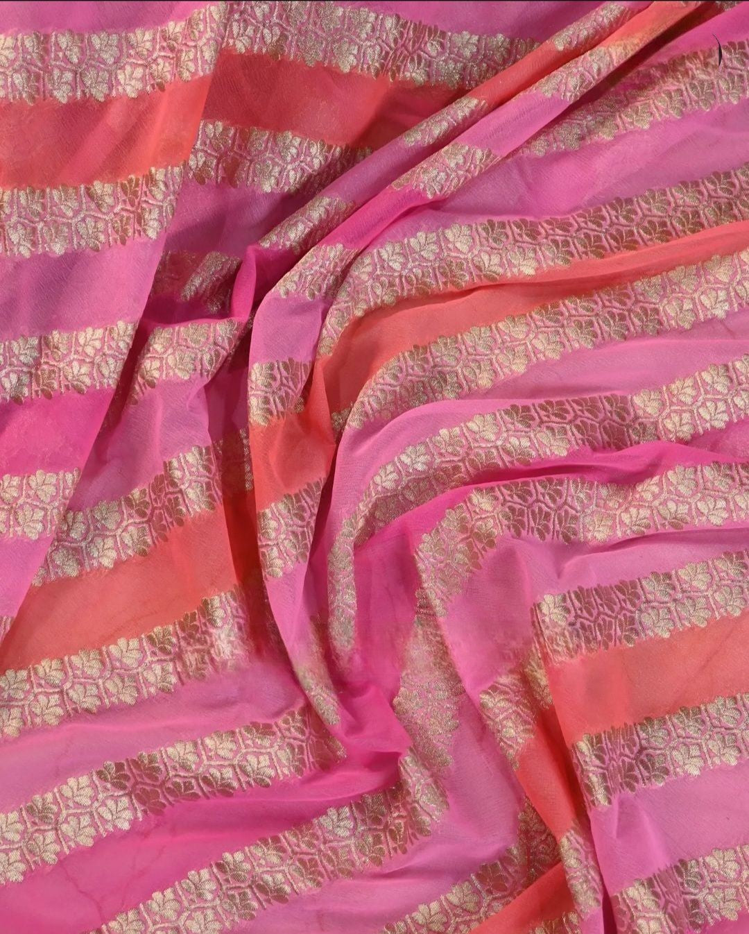Khaddi Georgette Handloom Banarasi Saree