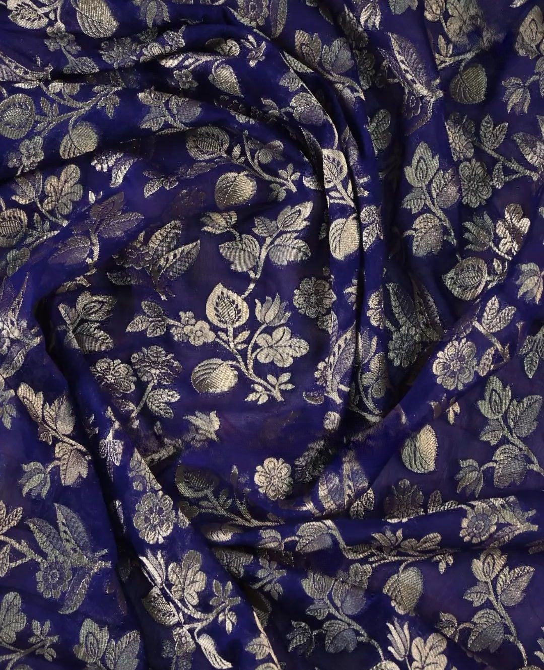 Khaddi Georgette Handloom Banarasi Saree