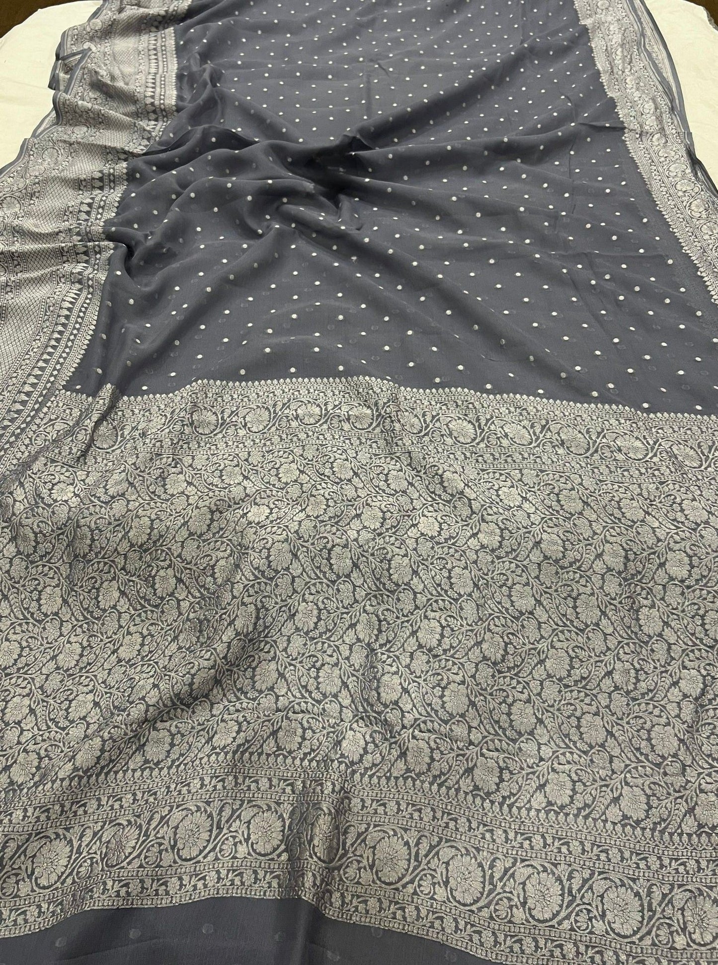 Pure Georgette Banarasi Handloom Saree
