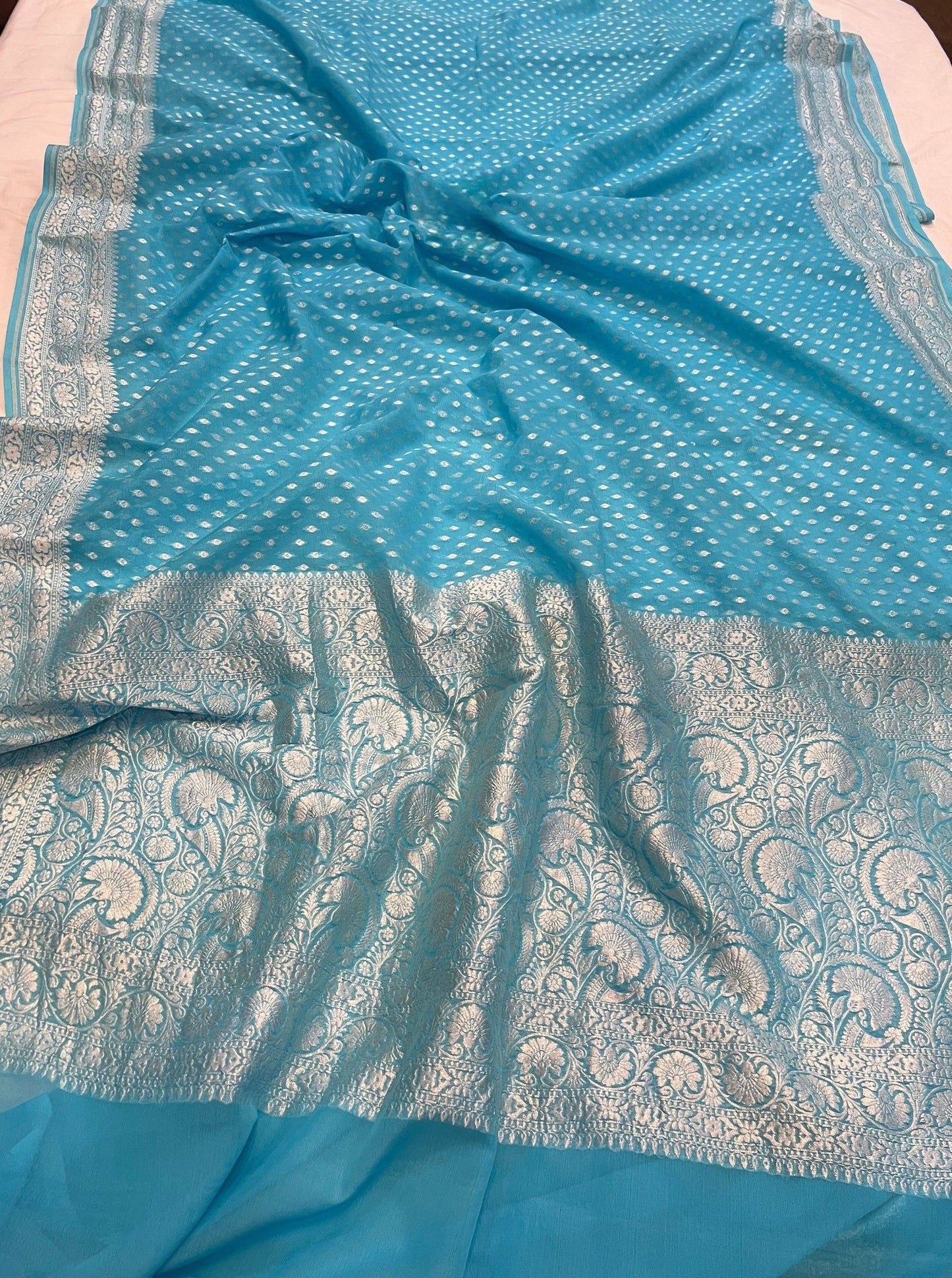 Pure Georgette Banarasi Handloom Saree