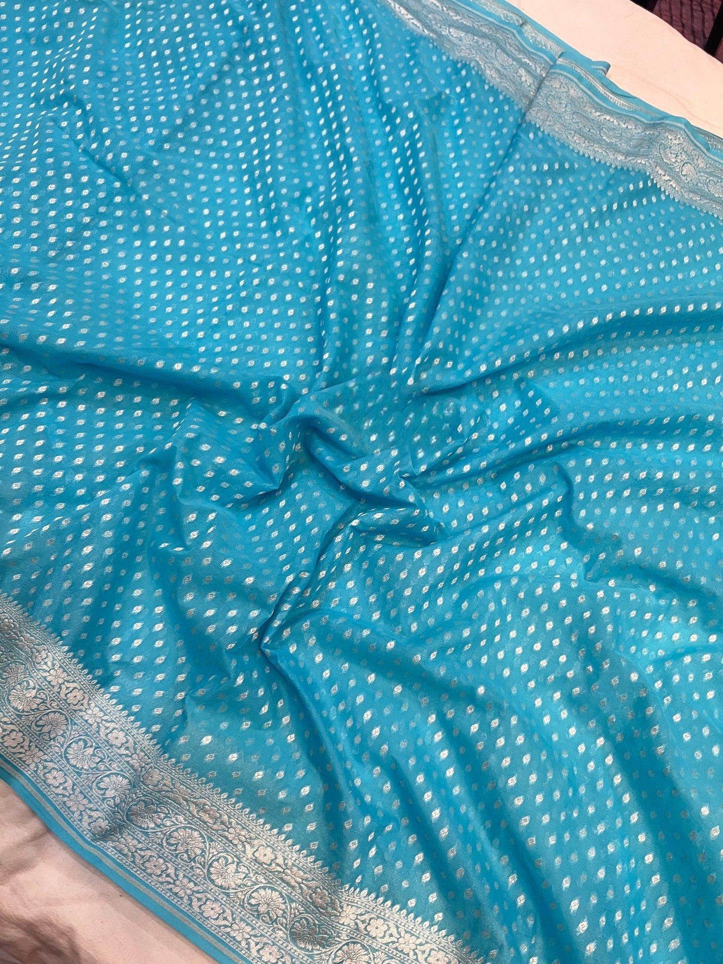 Pure Georgette Banarasi Handloom Saree