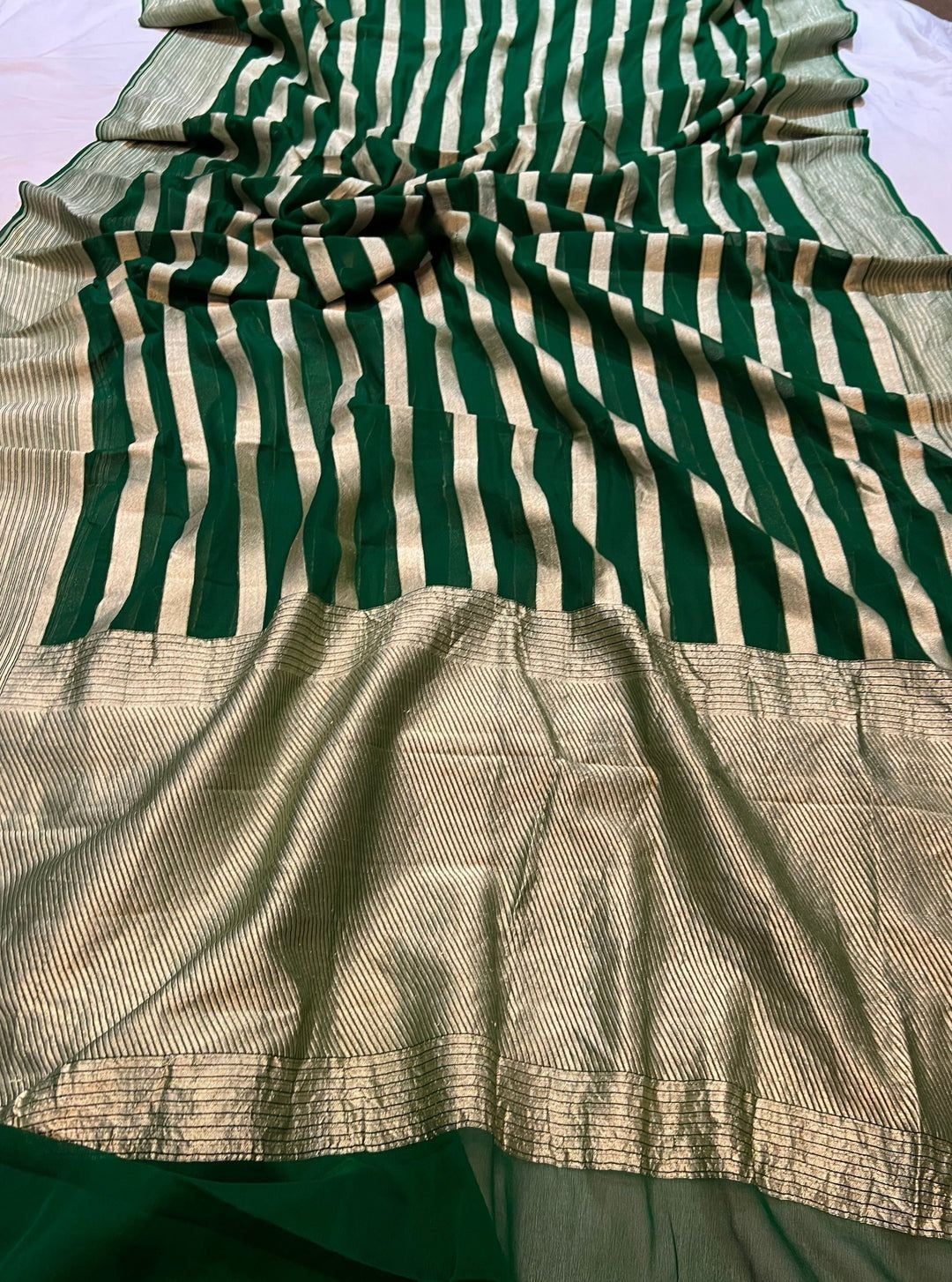 Khaddi Georgette Handloom Banarasi Saree
