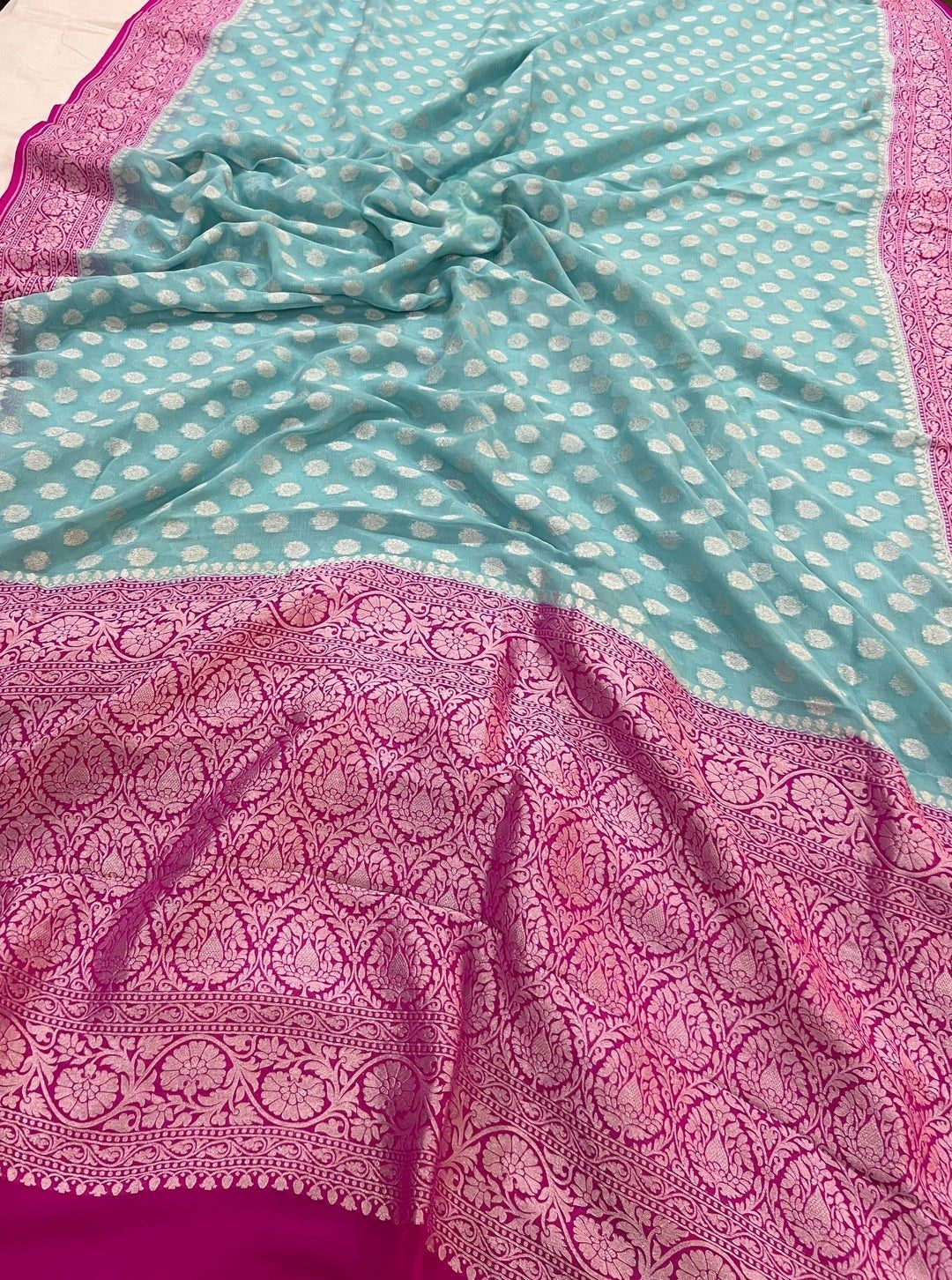 Pure Georgette Banarasi Handloom Saree