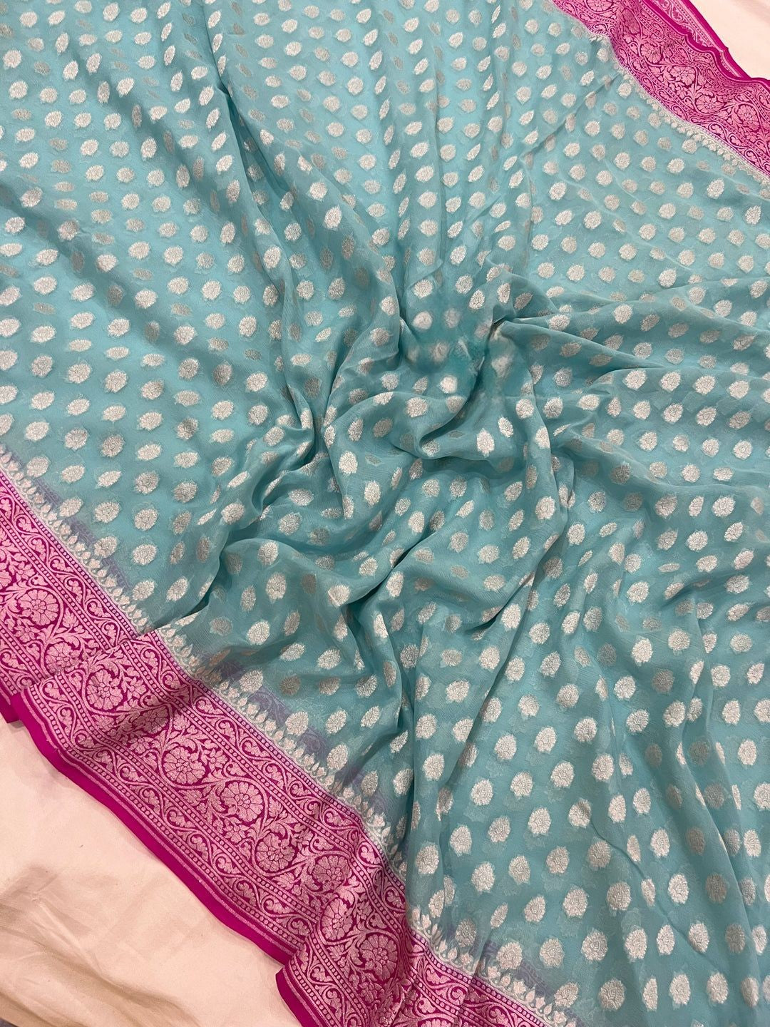 Pure Georgette Banarasi Handloom Saree