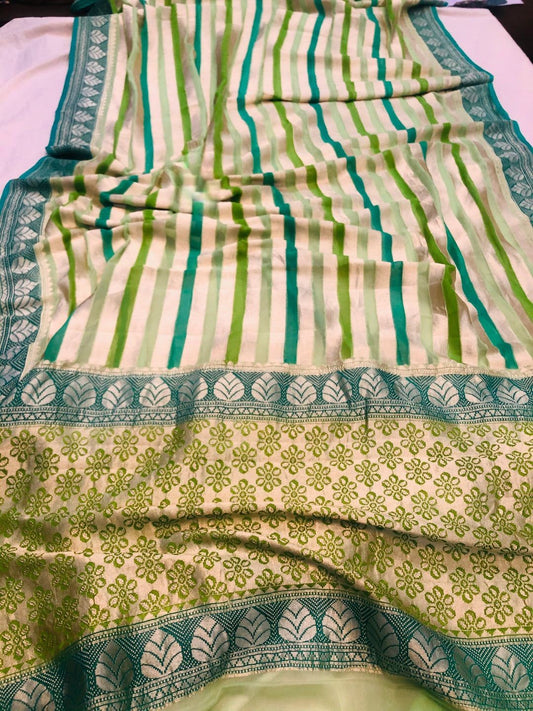 Khaddi Georgette Handloom Banarasi Saree