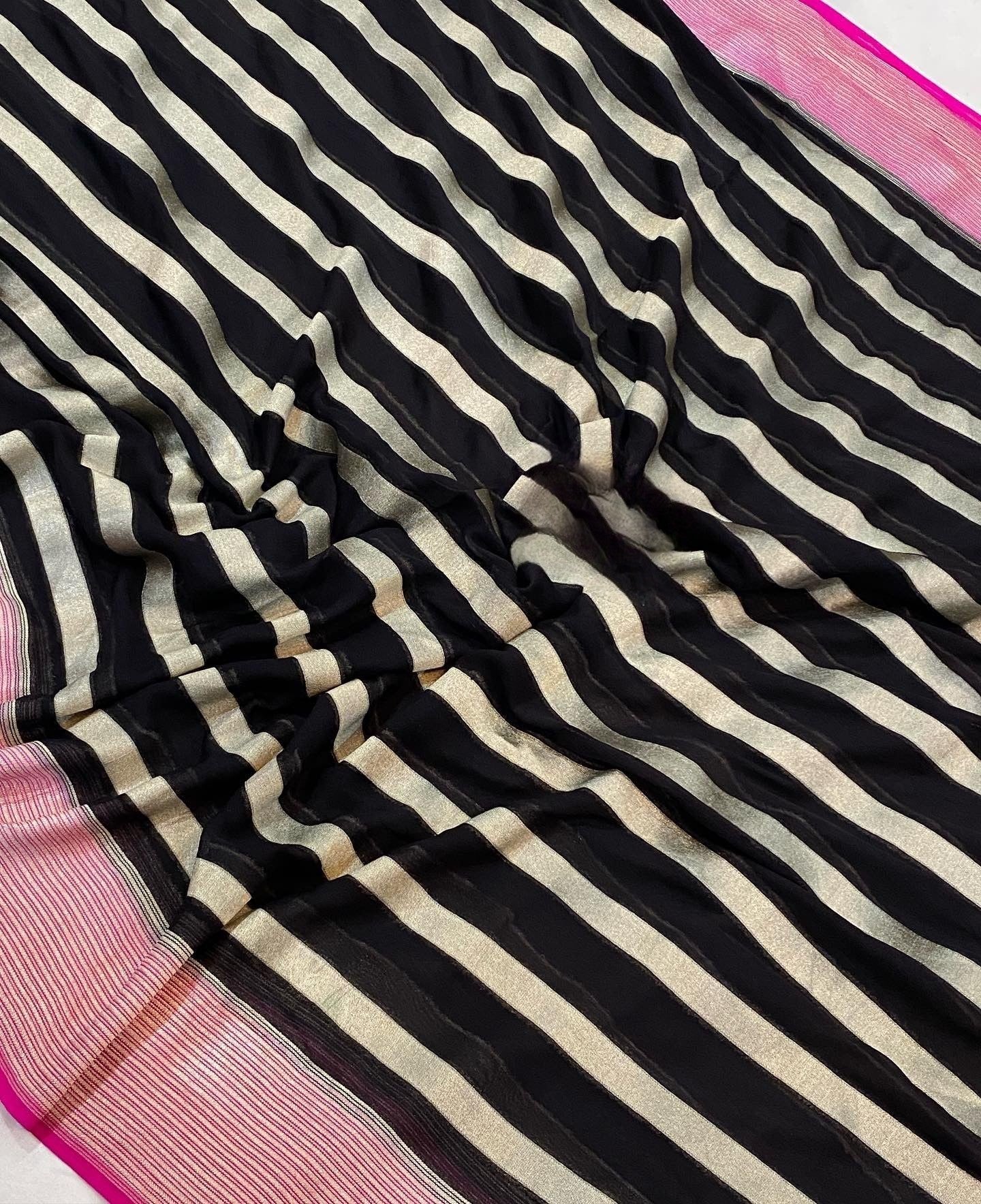 Khaddi Georgette Handloom Banarasi Saree