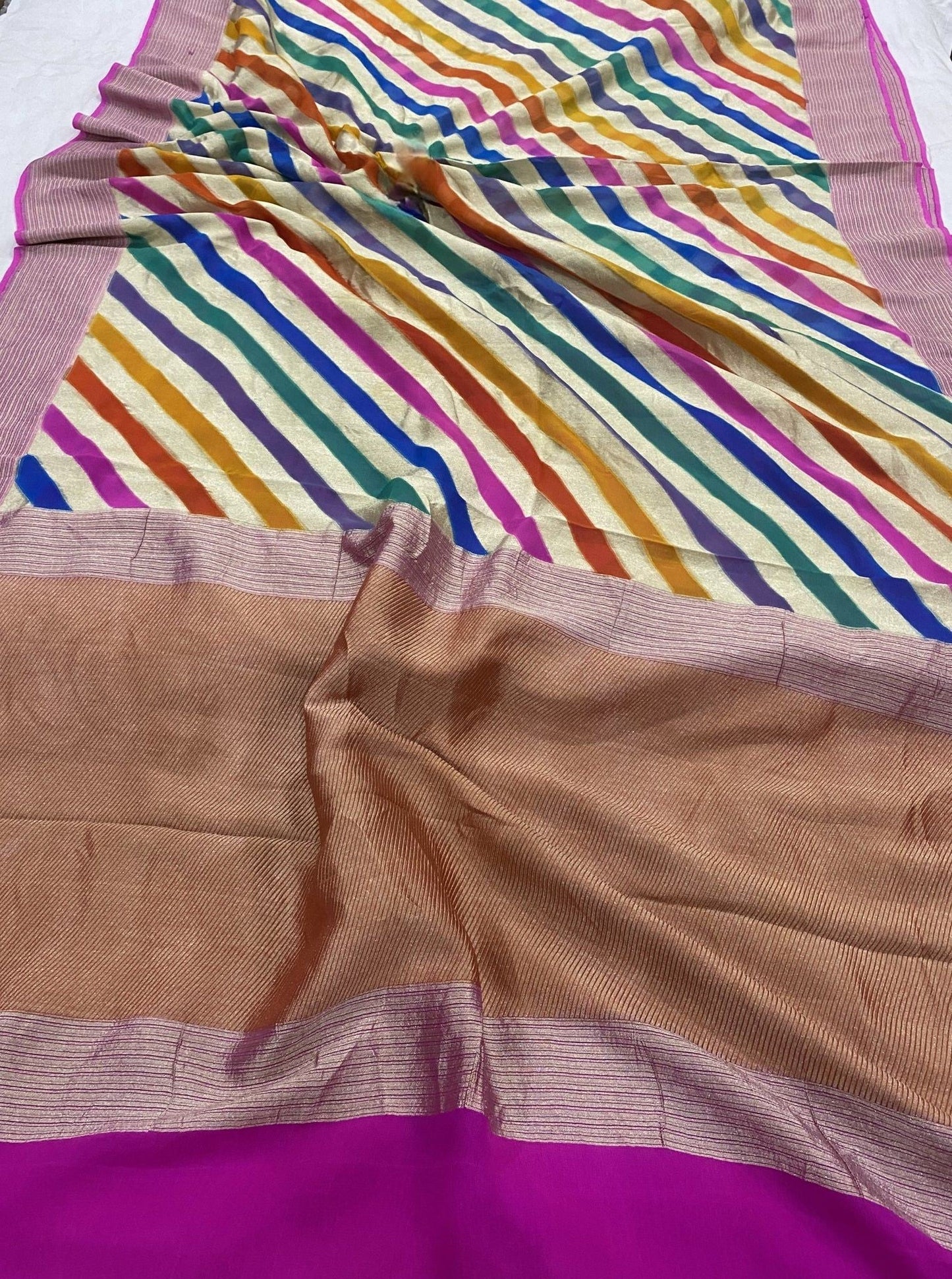 Khaddi Georgette Handloom Banarasi Saree