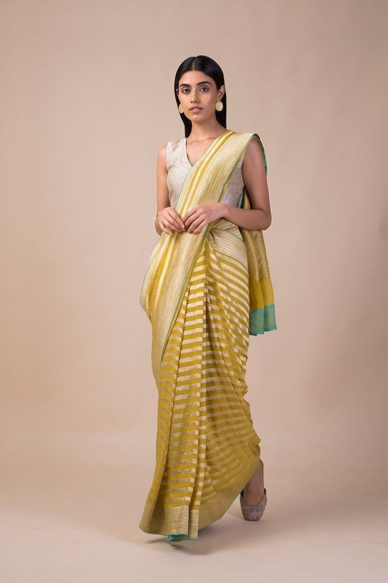 Khaddi Georgette Handloom Banarasi Saree
