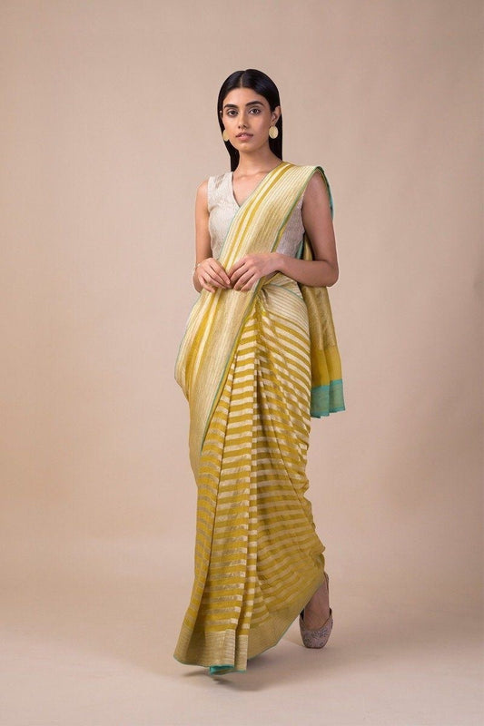 Khaddi Georgette Handloom Banarasi Saree
