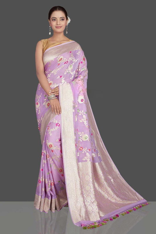 Khaddi Georgette Handloom Banarasi Saree
