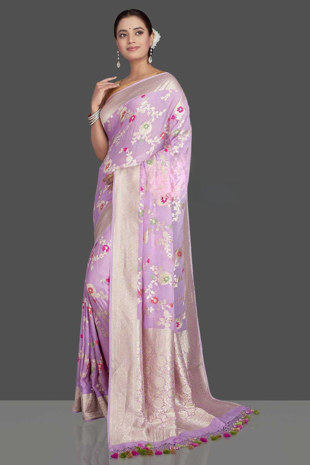 Khaddi Georgette Handloom Banarasi Saree