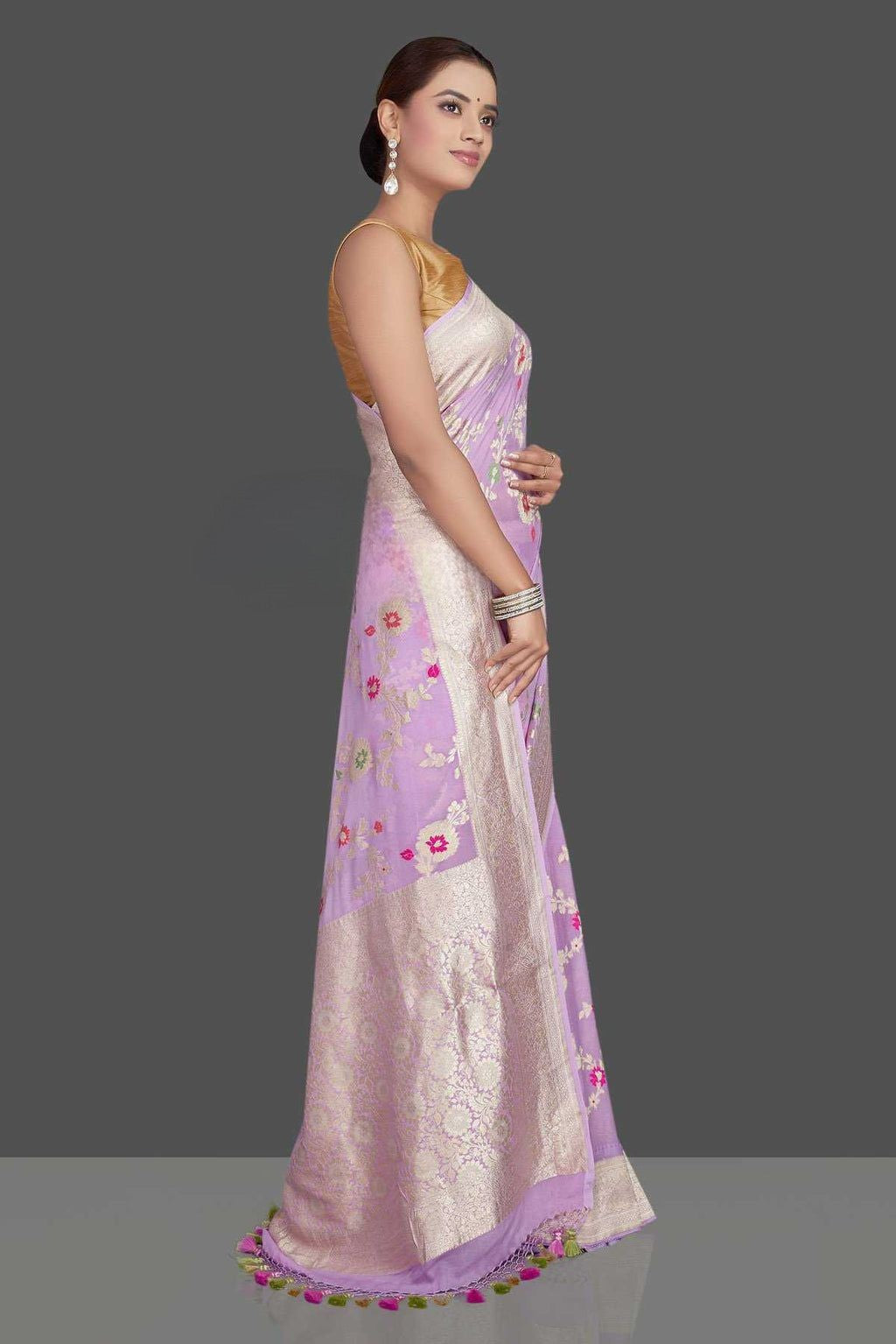 Khaddi Georgette Handloom Banarasi Saree