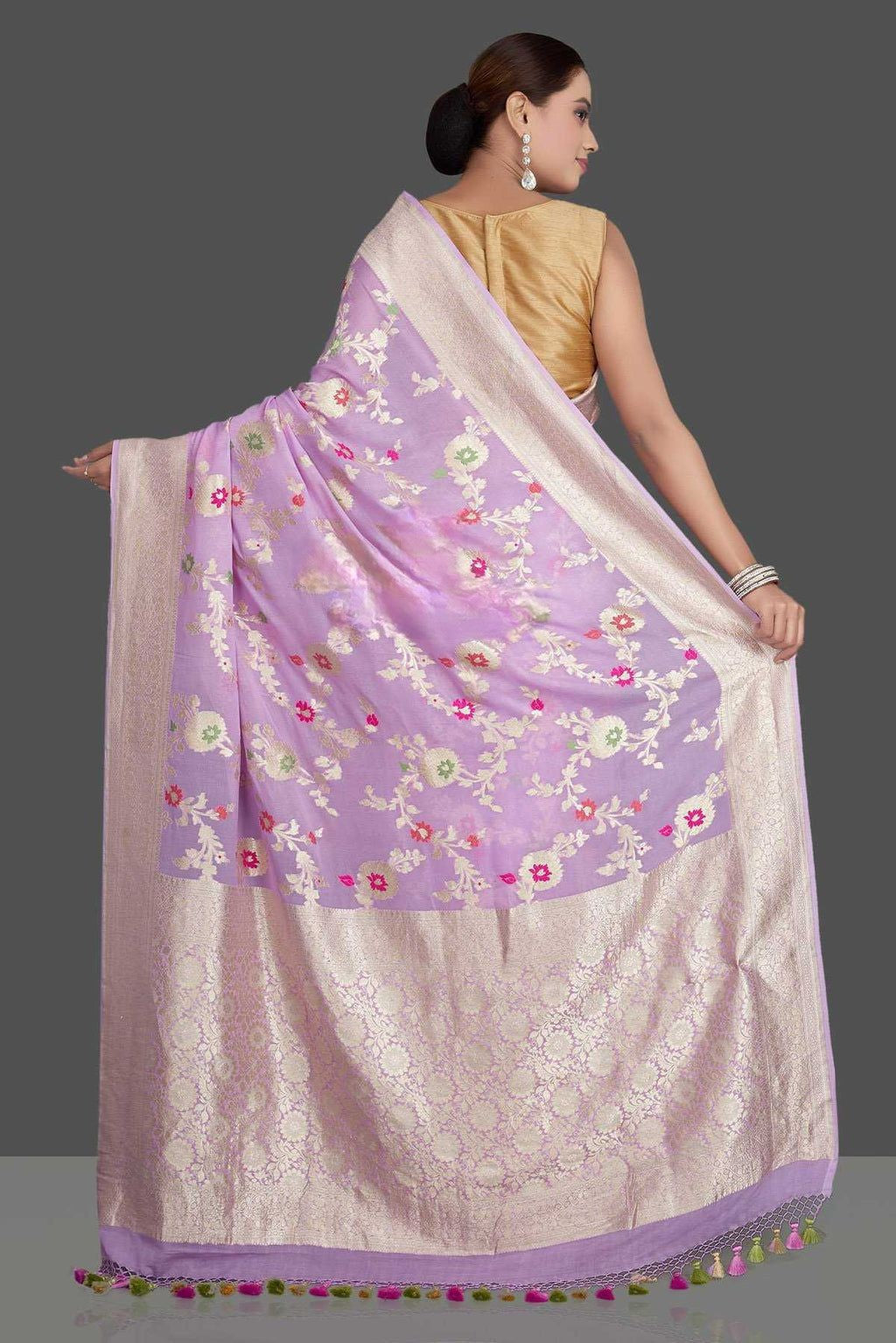 Khaddi Georgette Handloom Banarasi Saree