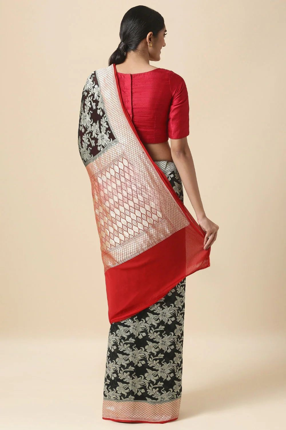 Khaddi Georgette Handloom Banarasi Saree