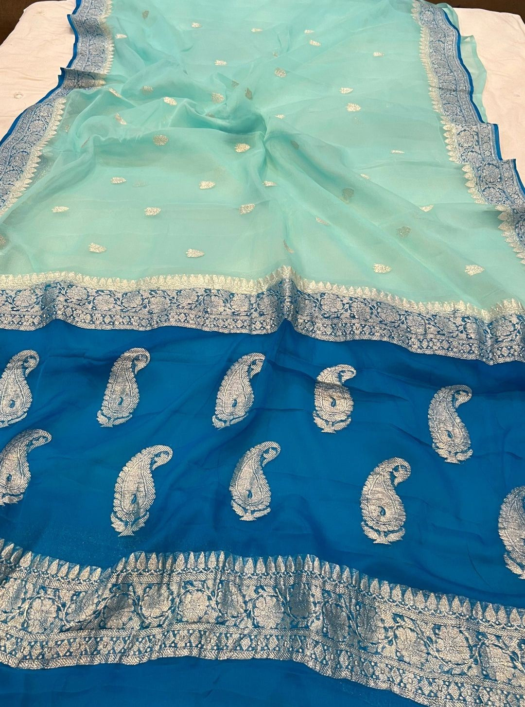 Pure Georgette Handloom Banarasi Saree