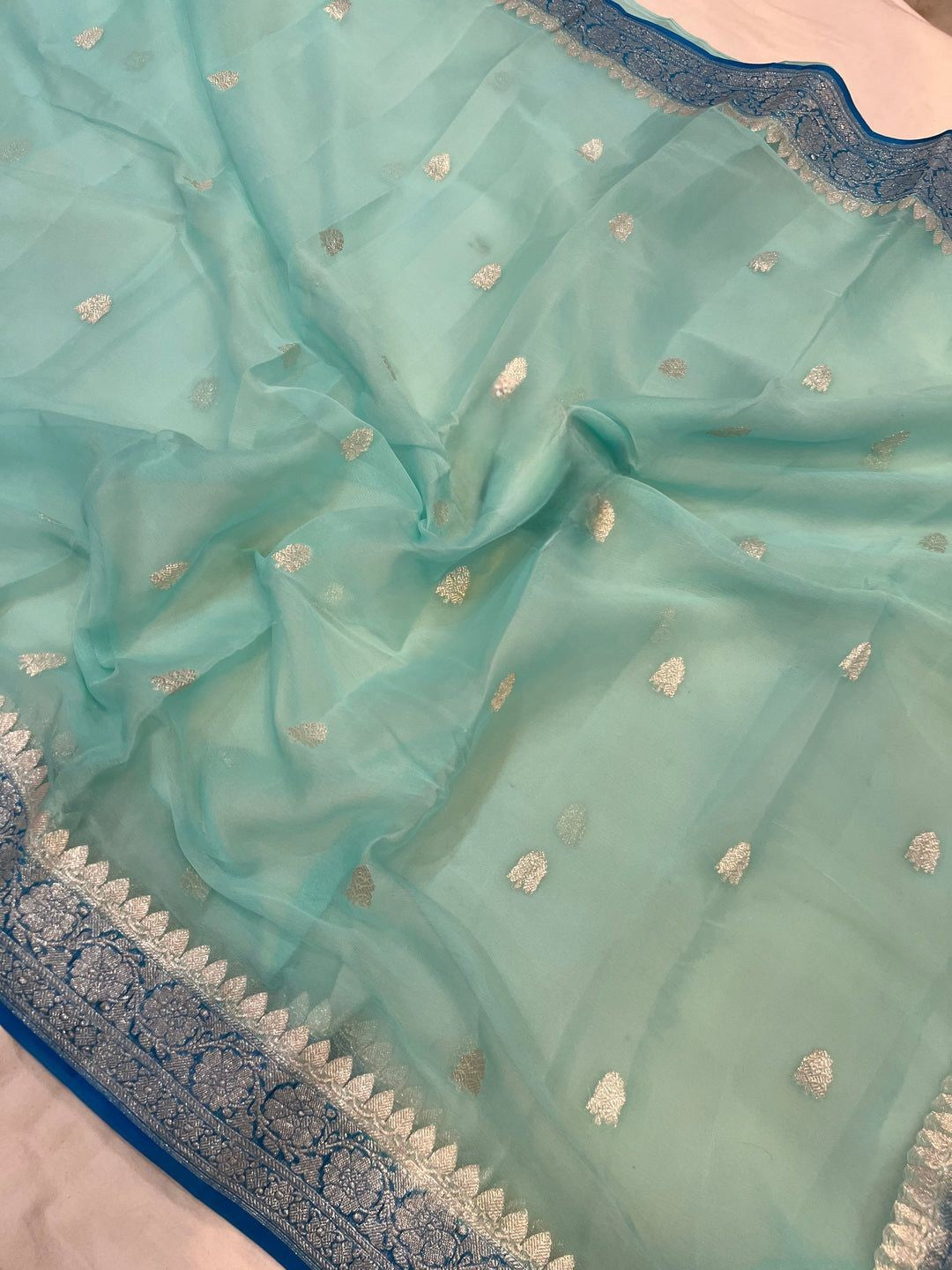 Pure Georgette Handloom Banarasi Saree