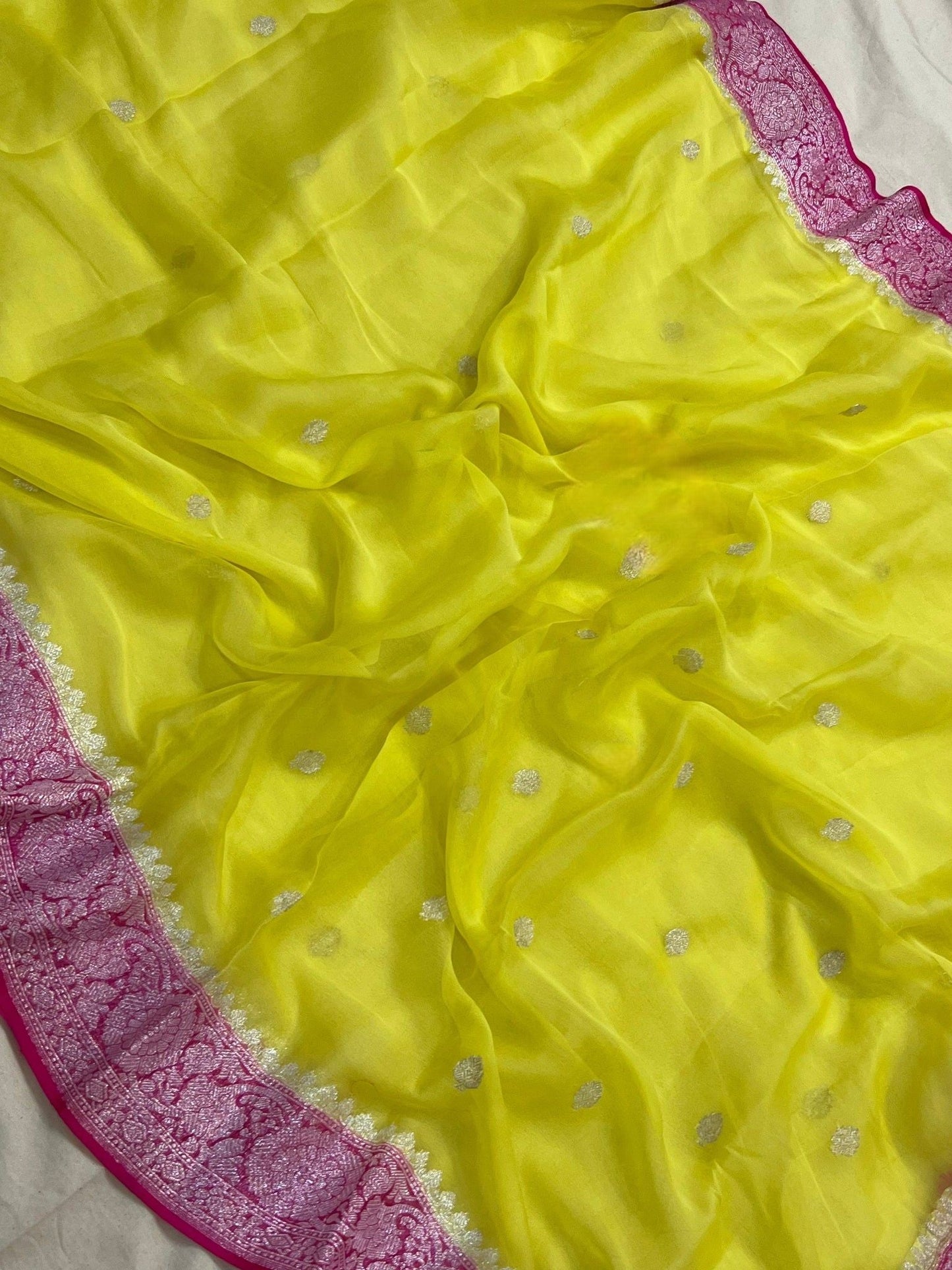Pure Georgette Handloom Banarasi Saree